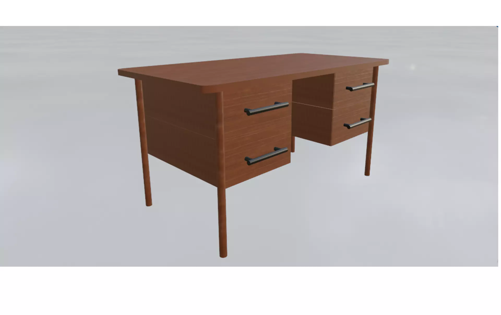 Simple Office Table 3D model rigged | CGTrader