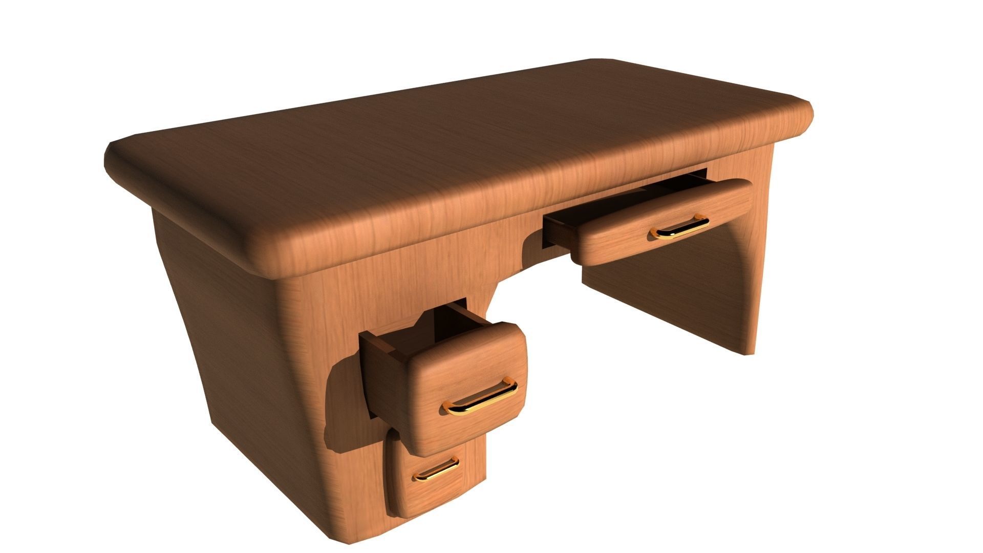Cartoon Table Free low-poly 3D model_1