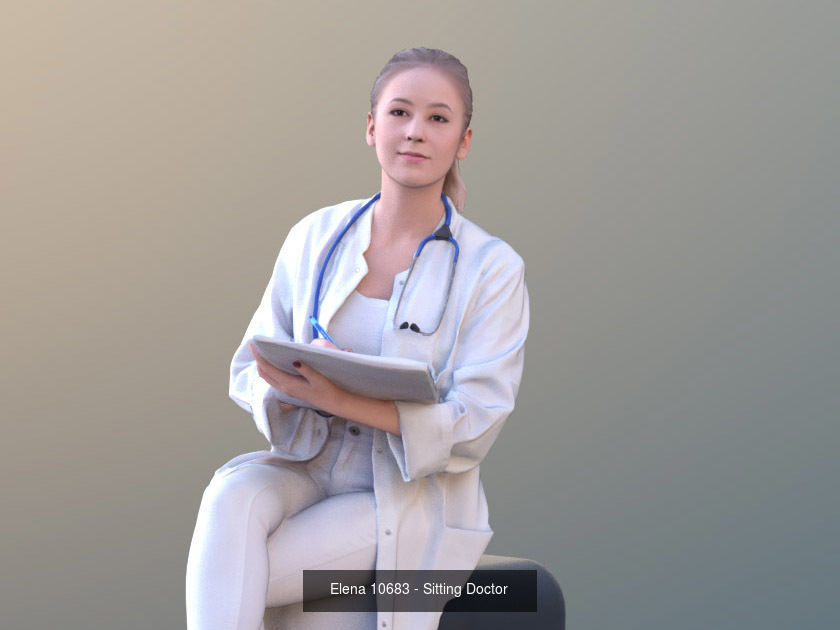 1009 - Medical Bundle Doctors Nurses Patients Hospital Staff 3D Model Collection_12