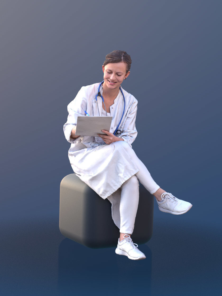 1009 - Medical Bundle Doctors Nurses Patients Hospital Staff 3D Model Collection_21