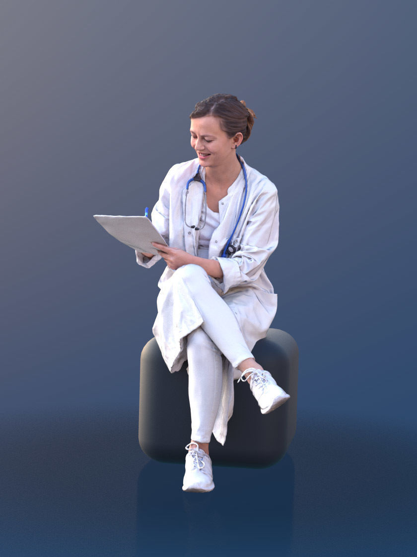 1009 - Medical Bundle Doctors Nurses Patients Hospital Staff 3D Model Collection_19