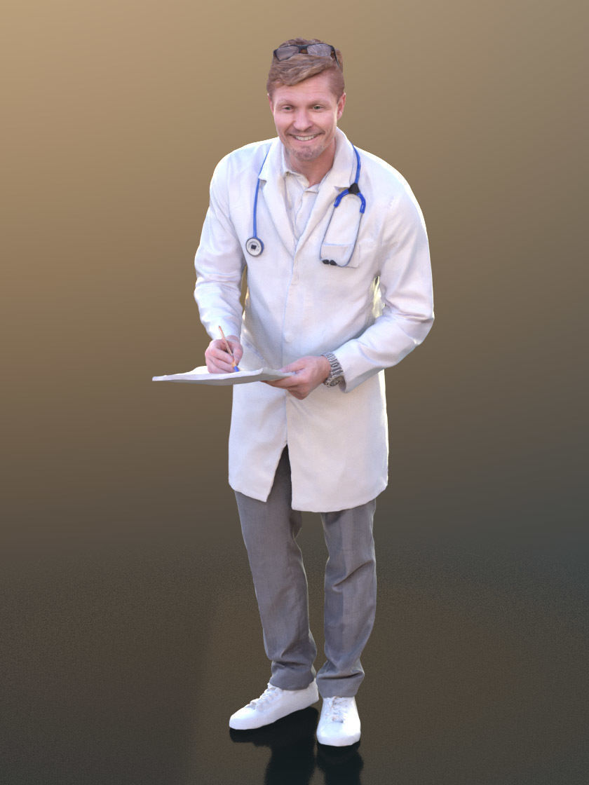 1009 - Medical Bundle Doctors Nurses Patients Hospital Staff 3D Model Collection_7