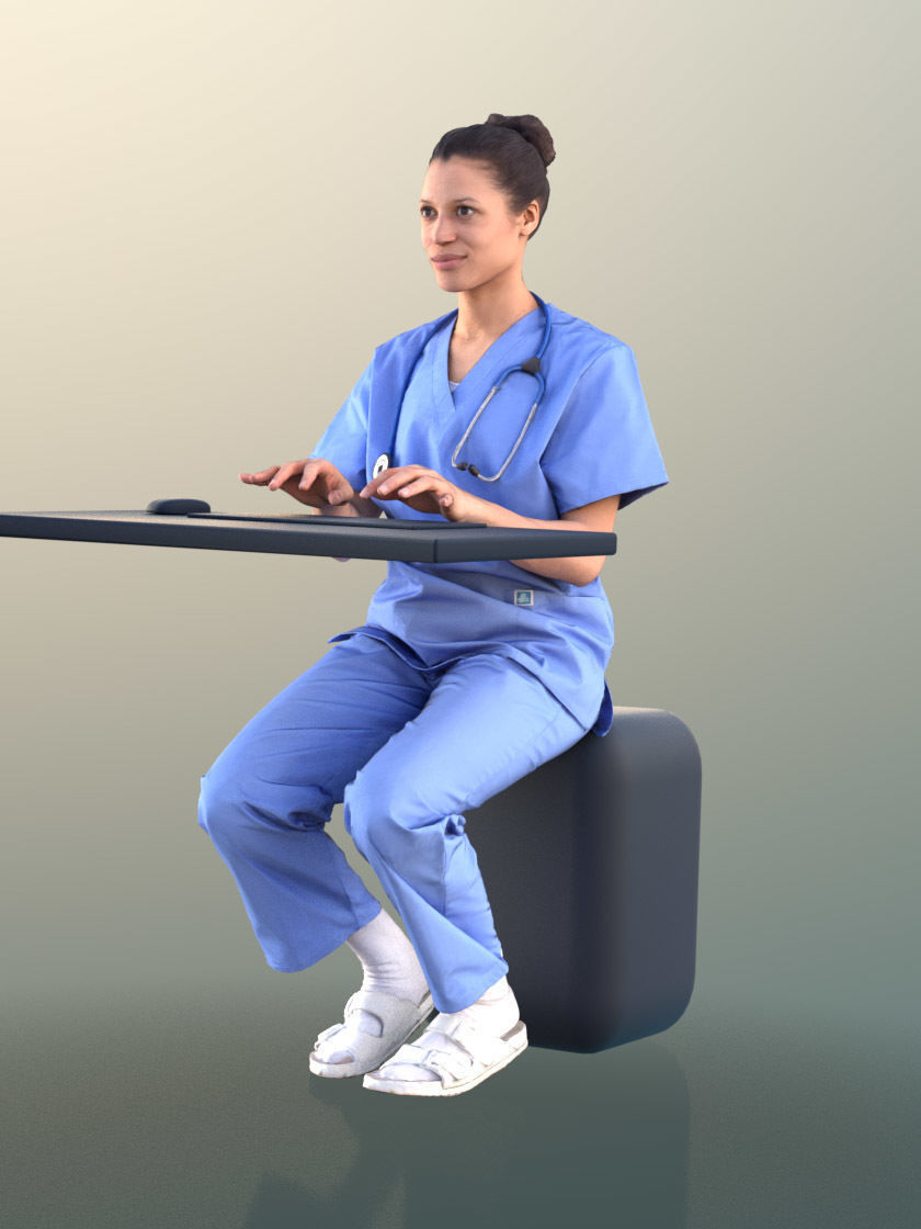 1009 - Medical Bundle Doctors Nurses Patients Hospital Staff 3D Model Collection_33