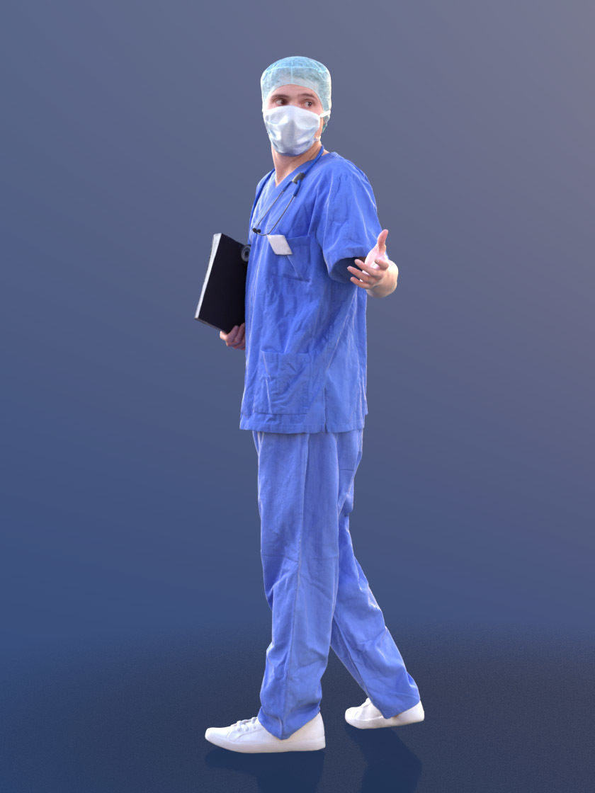 1009 - Medical Bundle Doctors Nurses Patients Hospital Staff 3D Model Collection_30