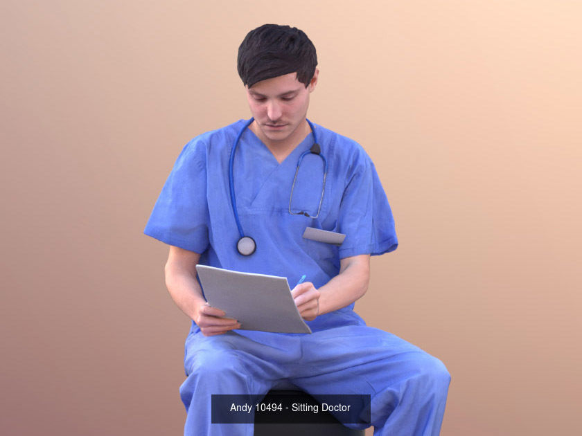 1009 - Medical Bundle Doctors Nurses Patients Hospital Staff 3D Model Collection_14