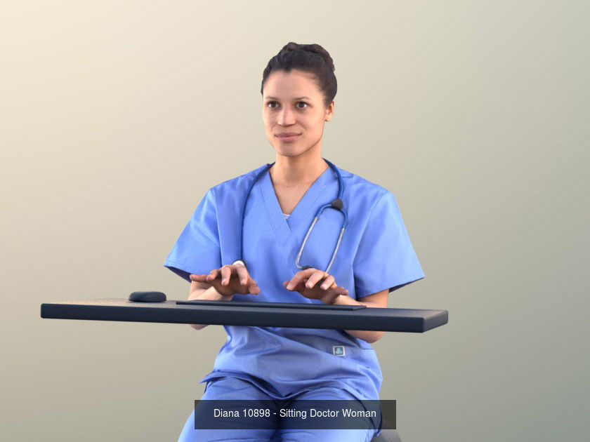 1009 - Medical Bundle Doctors Nurses Patients Hospital Staff 3D Model Collection_4