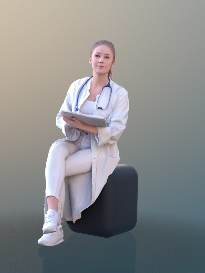 1009 - Medical Bundle Doctors Nurses Patients Hospital Staff 3D Model Collection_24