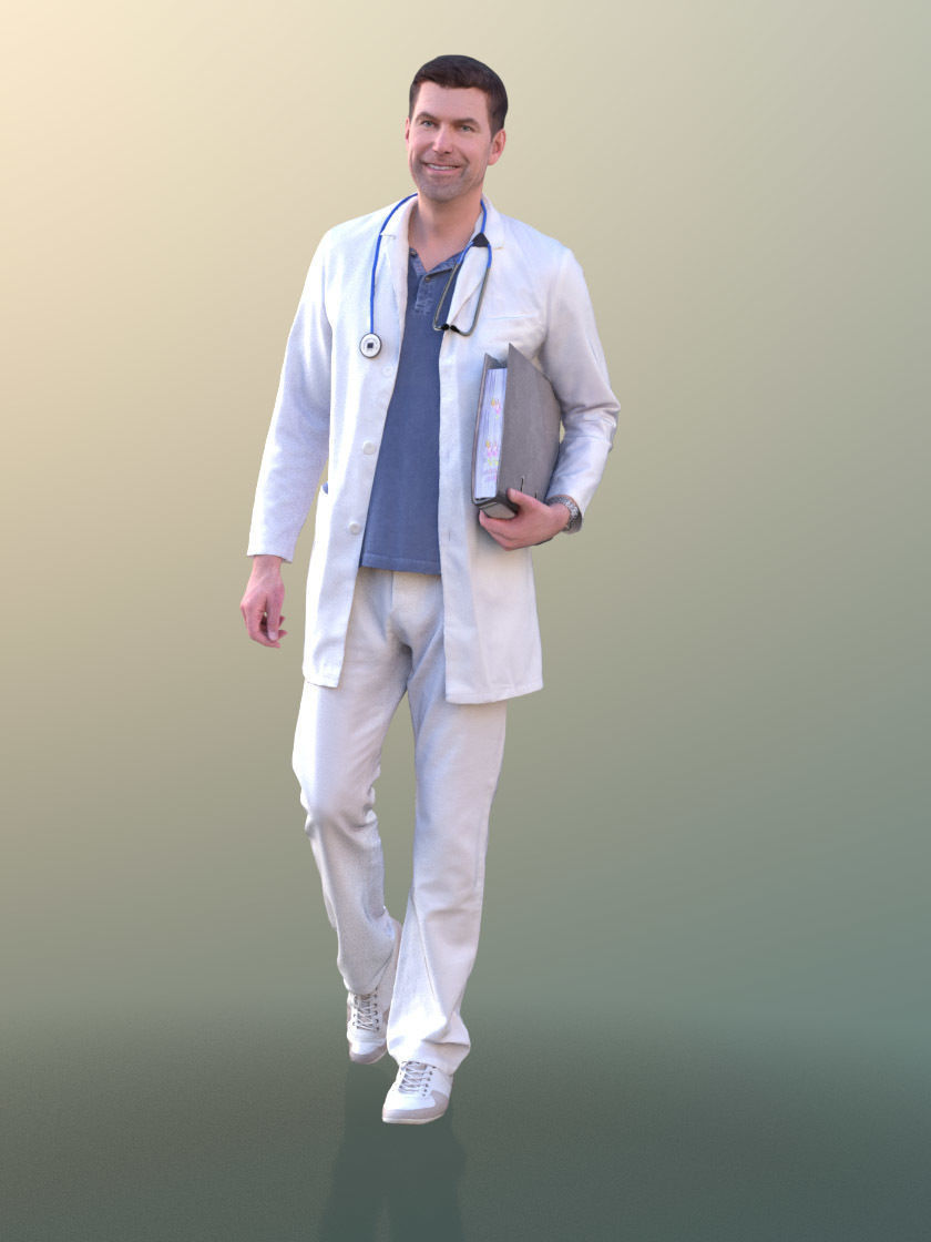 1009 - Medical Bundle Doctors Nurses Patients Hospital Staff 3D Model Collection_28