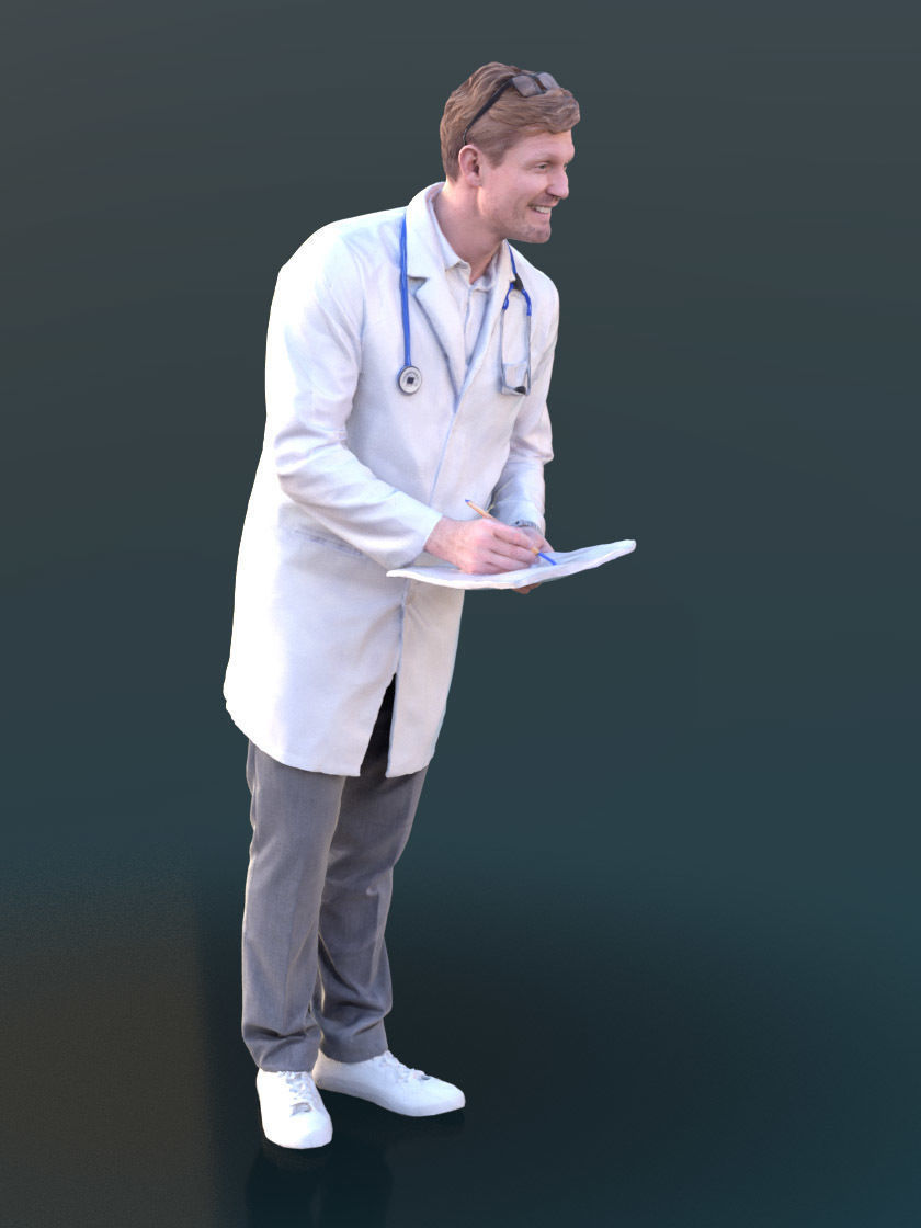 1009 - Medical Bundle Doctors Nurses Patients Hospital Staff 3D Model Collection_9