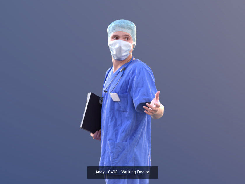 1009 - Medical Bundle Doctors Nurses Patients Hospital Staff 3D Model Collection_16
