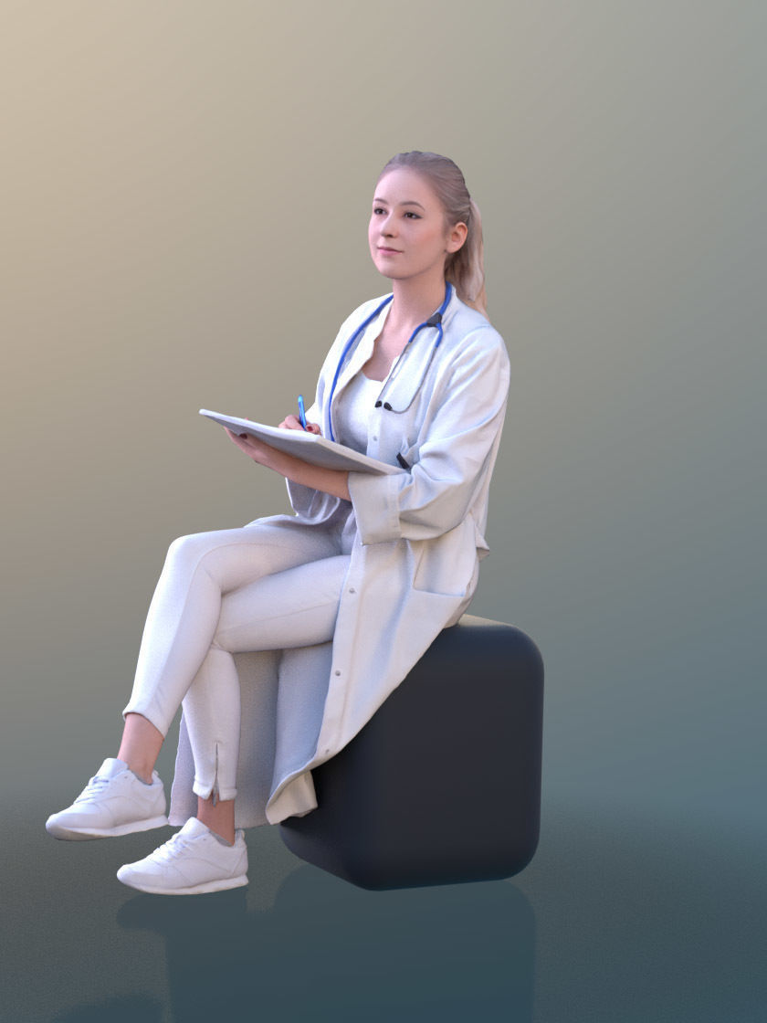 1009 - Medical Bundle Doctors Nurses Patients Hospital Staff 3D Model Collection_23