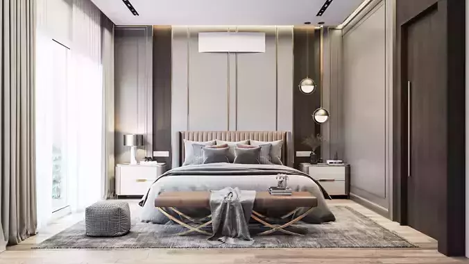Master Bedroom with Living Room