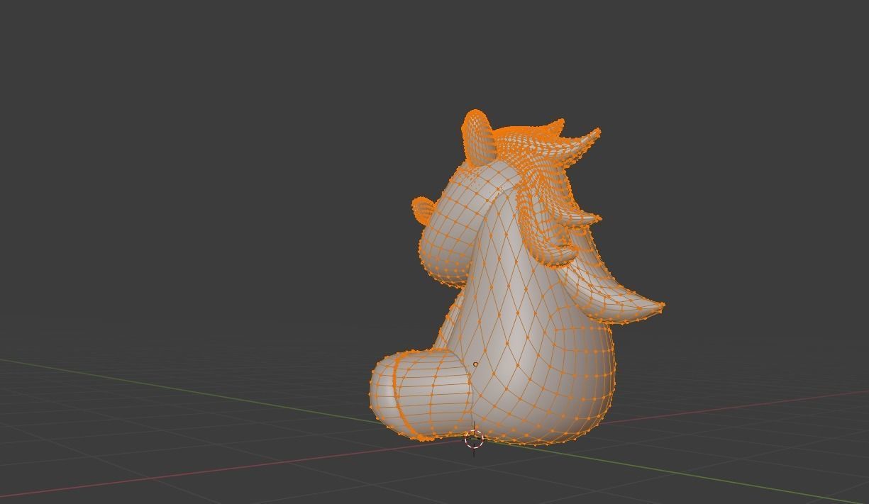 Unicon Uni Low-poly 3D model_7