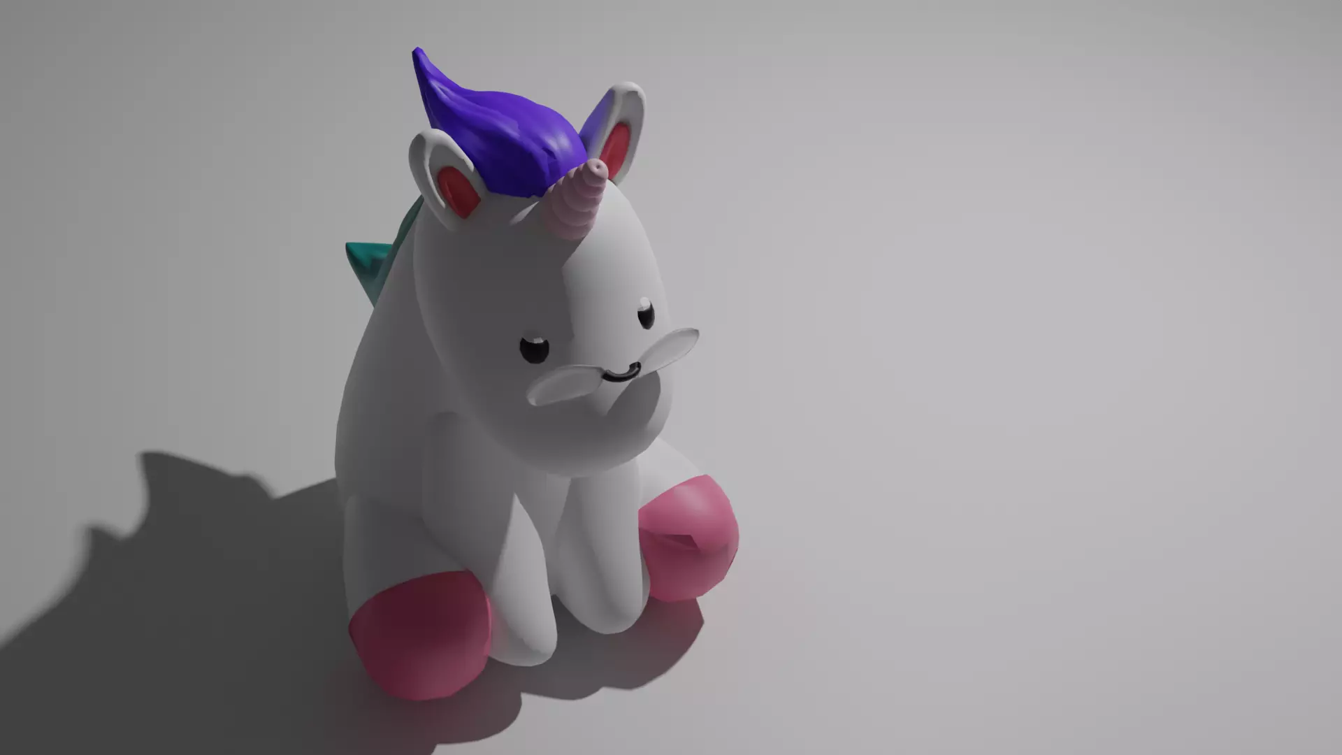 Unicon Uni Low-poly 3D model_0