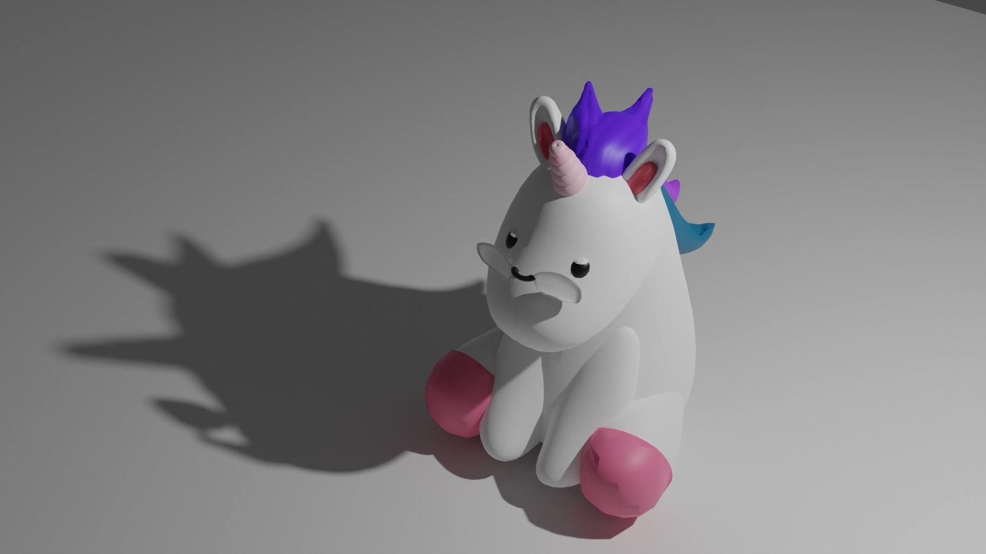 Unicon Uni Low-poly 3D model_1