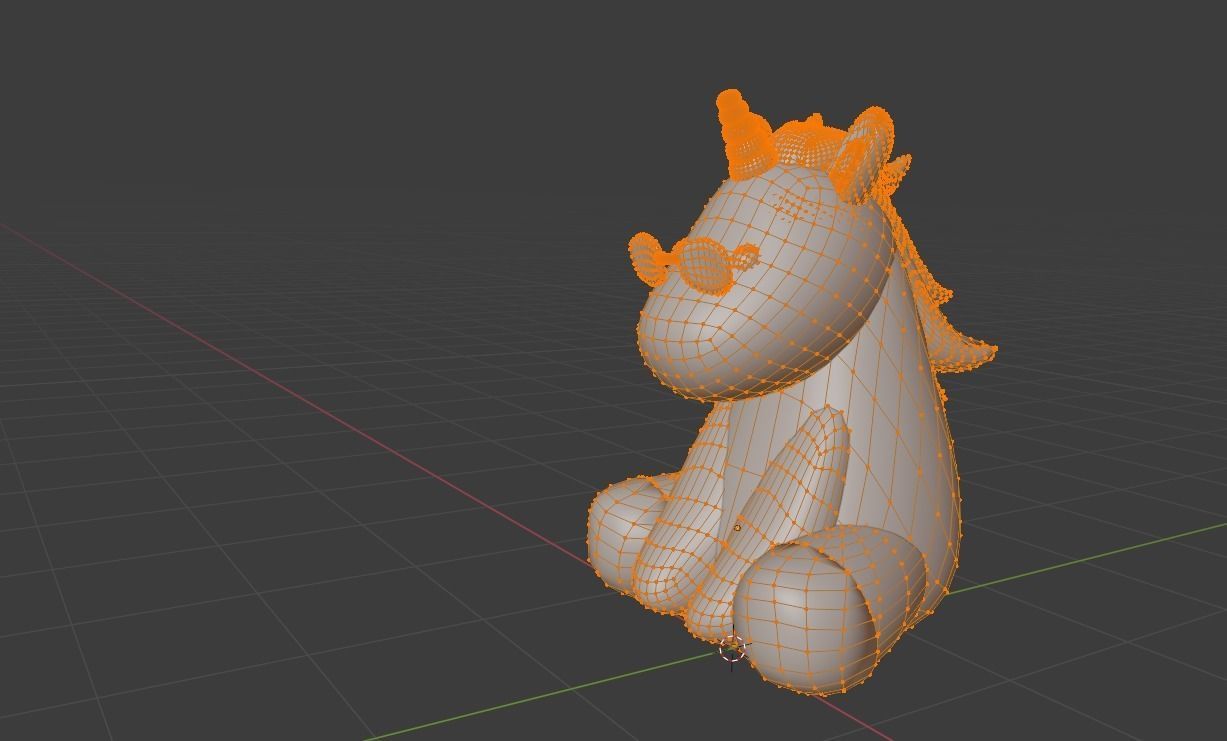 Unicon Uni Low-poly 3D model_6