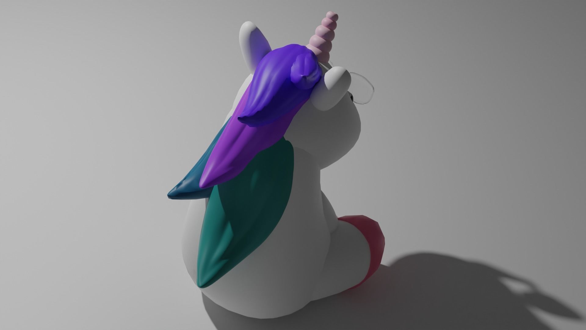 Unicon Uni Low-poly 3D model_2