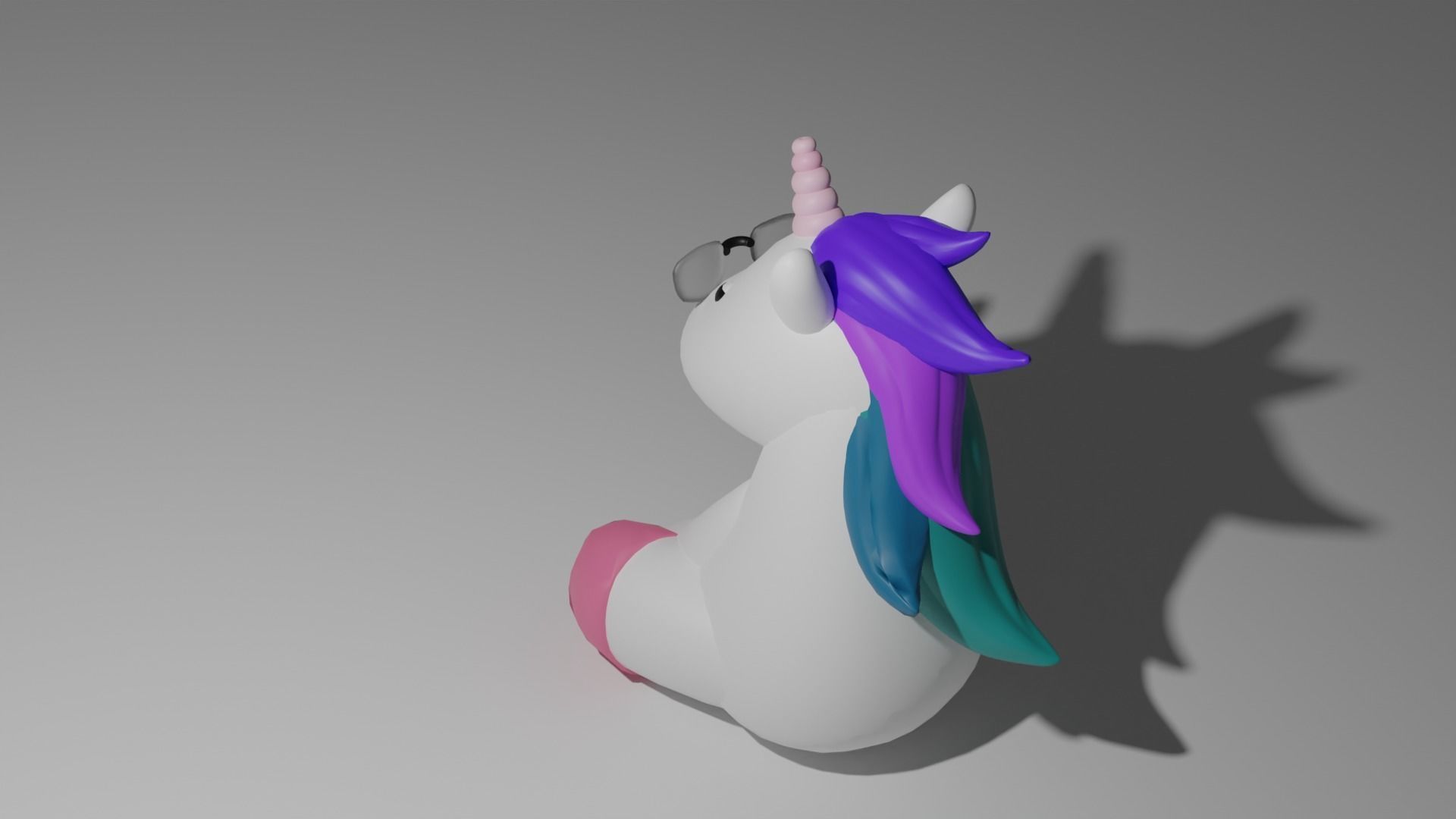 Unicon Uni Low-poly 3D model_3