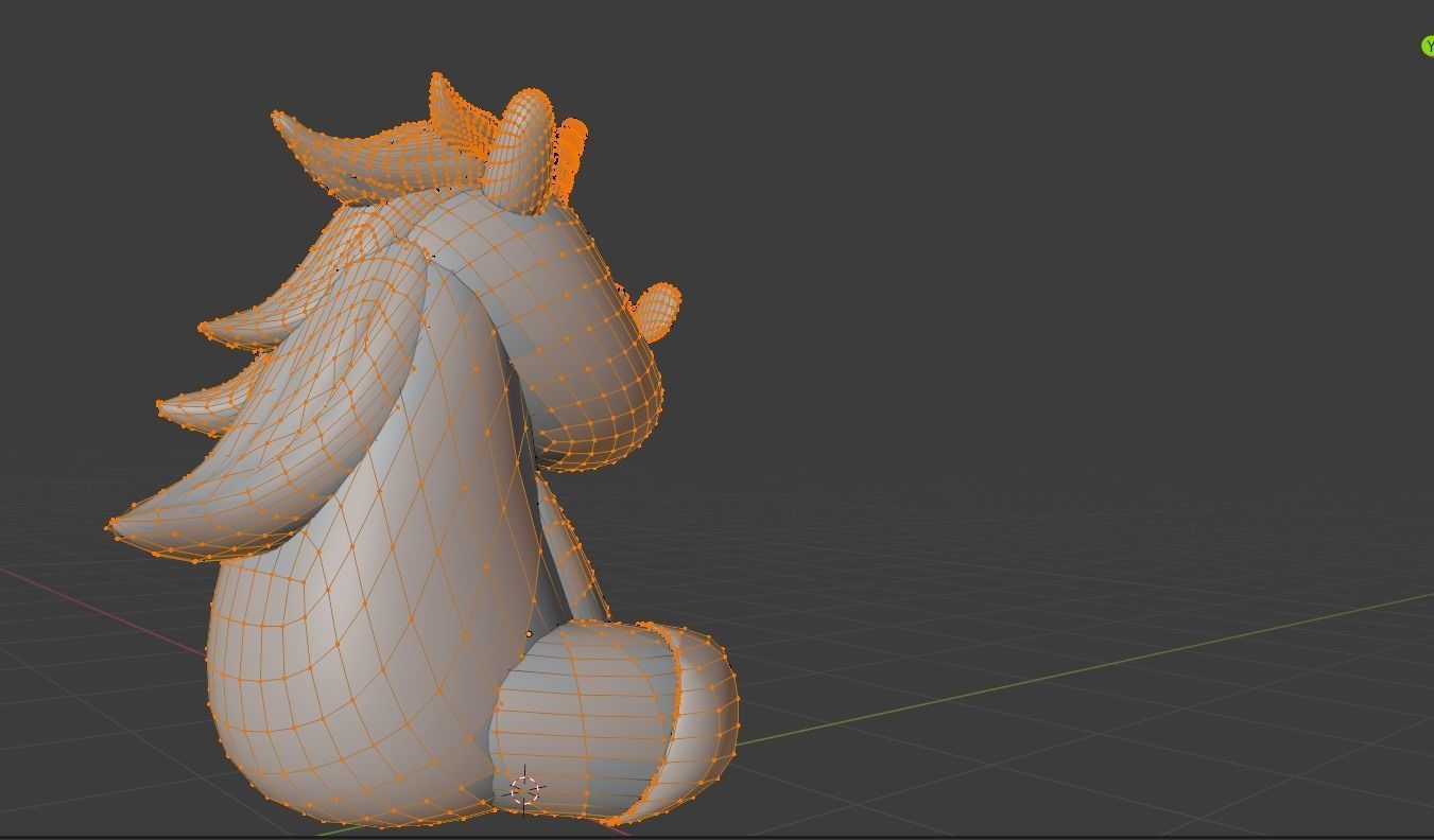 Unicon Uni Low-poly 3D model_4