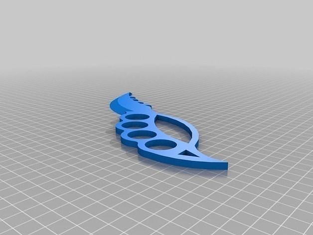 trench knife 3D print model