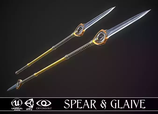 Spear and Glaive A7 Low-poly 3D model