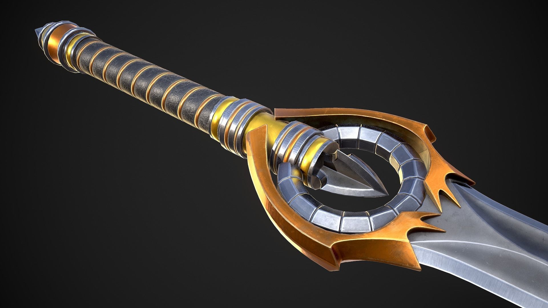 Melee Weapon Set A7 3D Model Collection_13