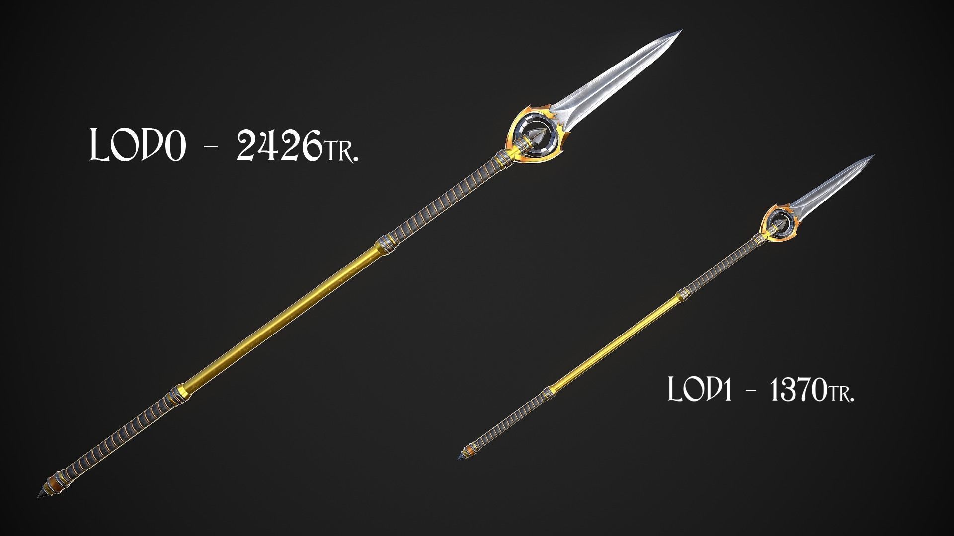 Melee Weapon Set A7 3D Model Collection_16
