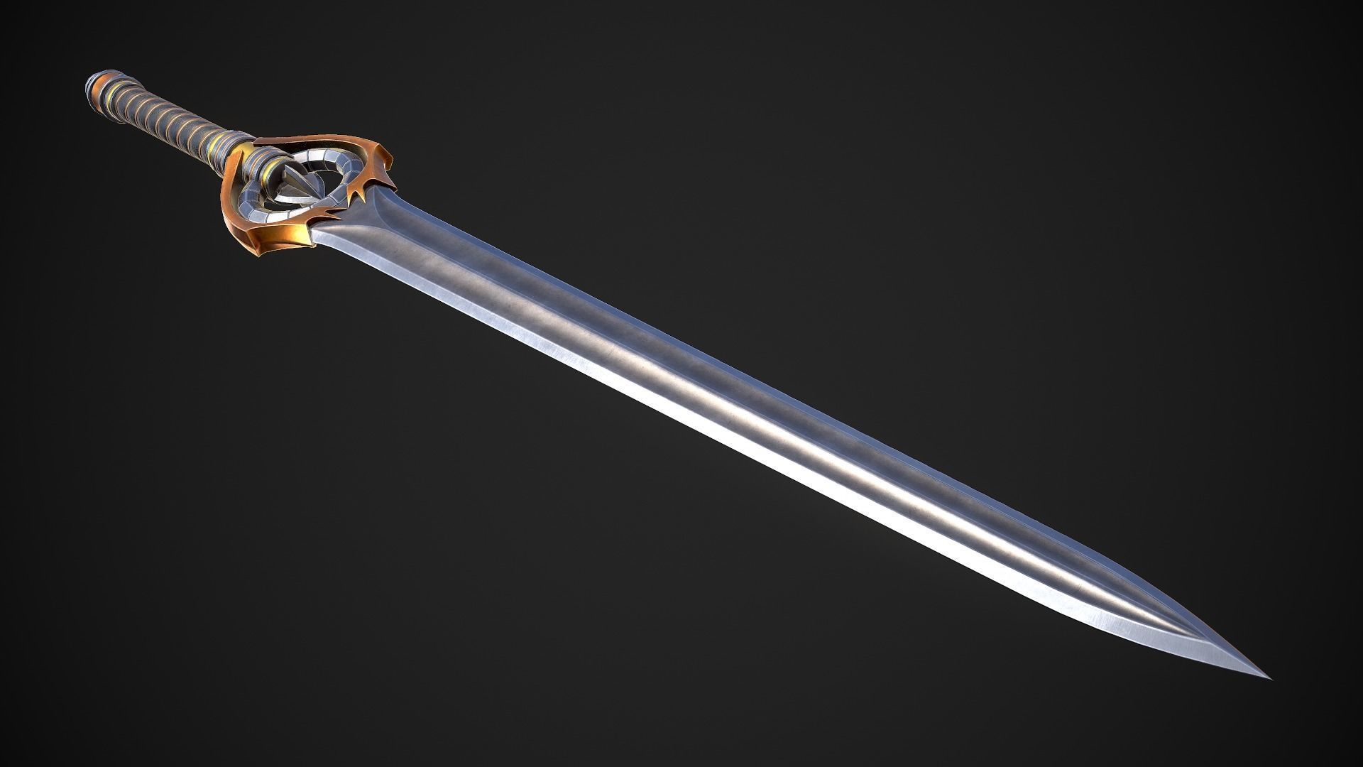 Melee Weapon Set A7 3D Model Collection_11