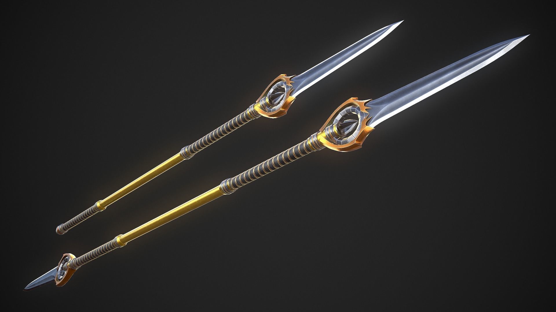 Melee Weapon Set A7 3D Model Collection_19