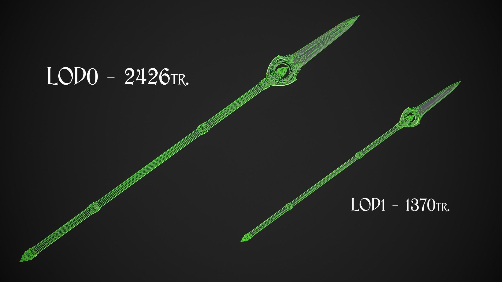 Melee Weapon Set A7 3D Model Collection_25