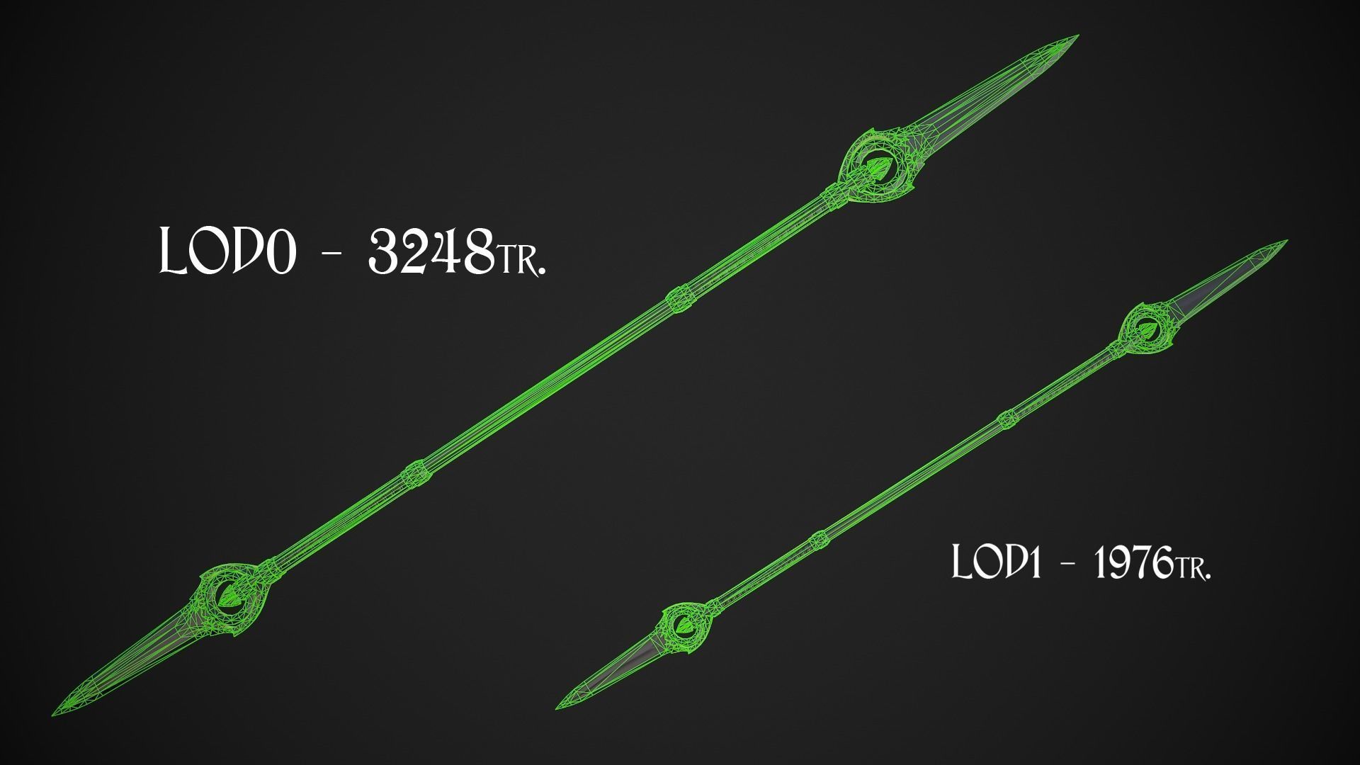 Melee Weapon Set A7 3D Model Collection_26
