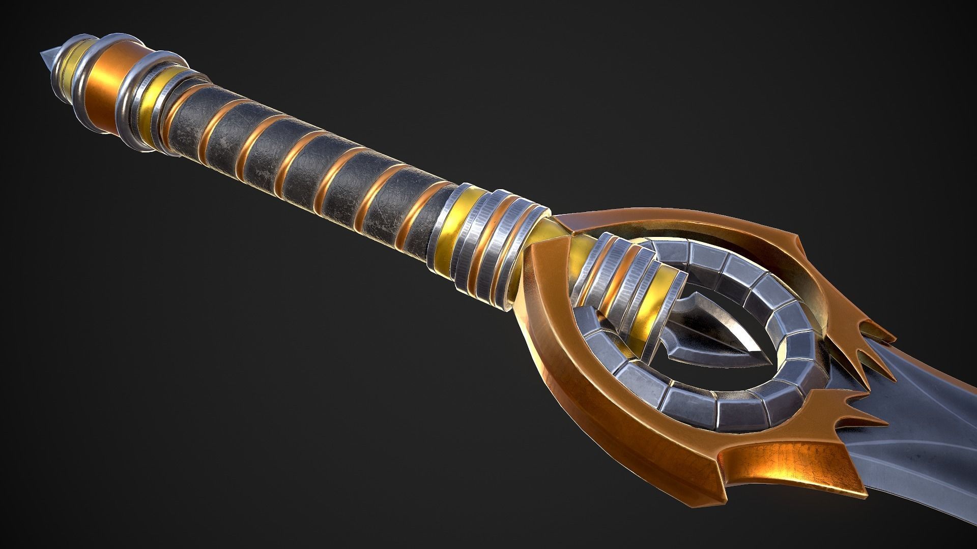 Melee Weapon Set A7 3D Model Collection_6