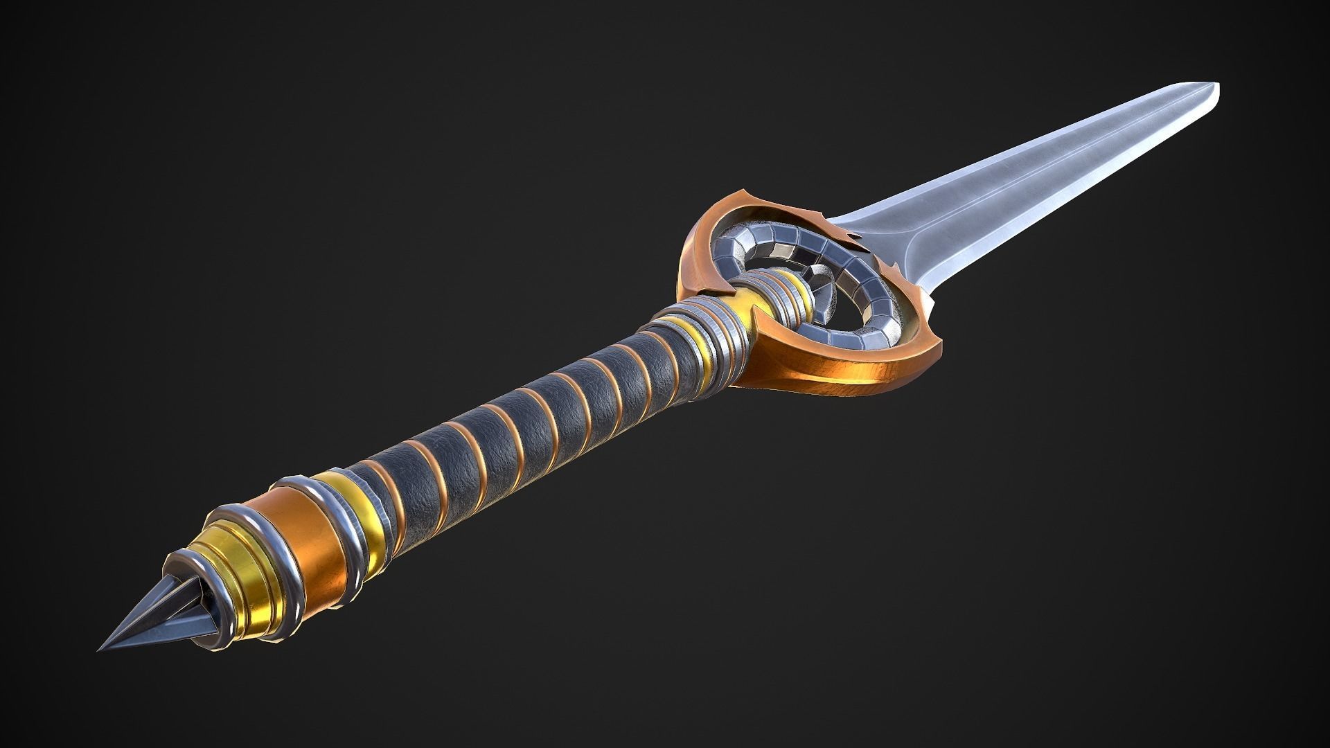 Melee Weapon Set A7 3D Model Collection_12