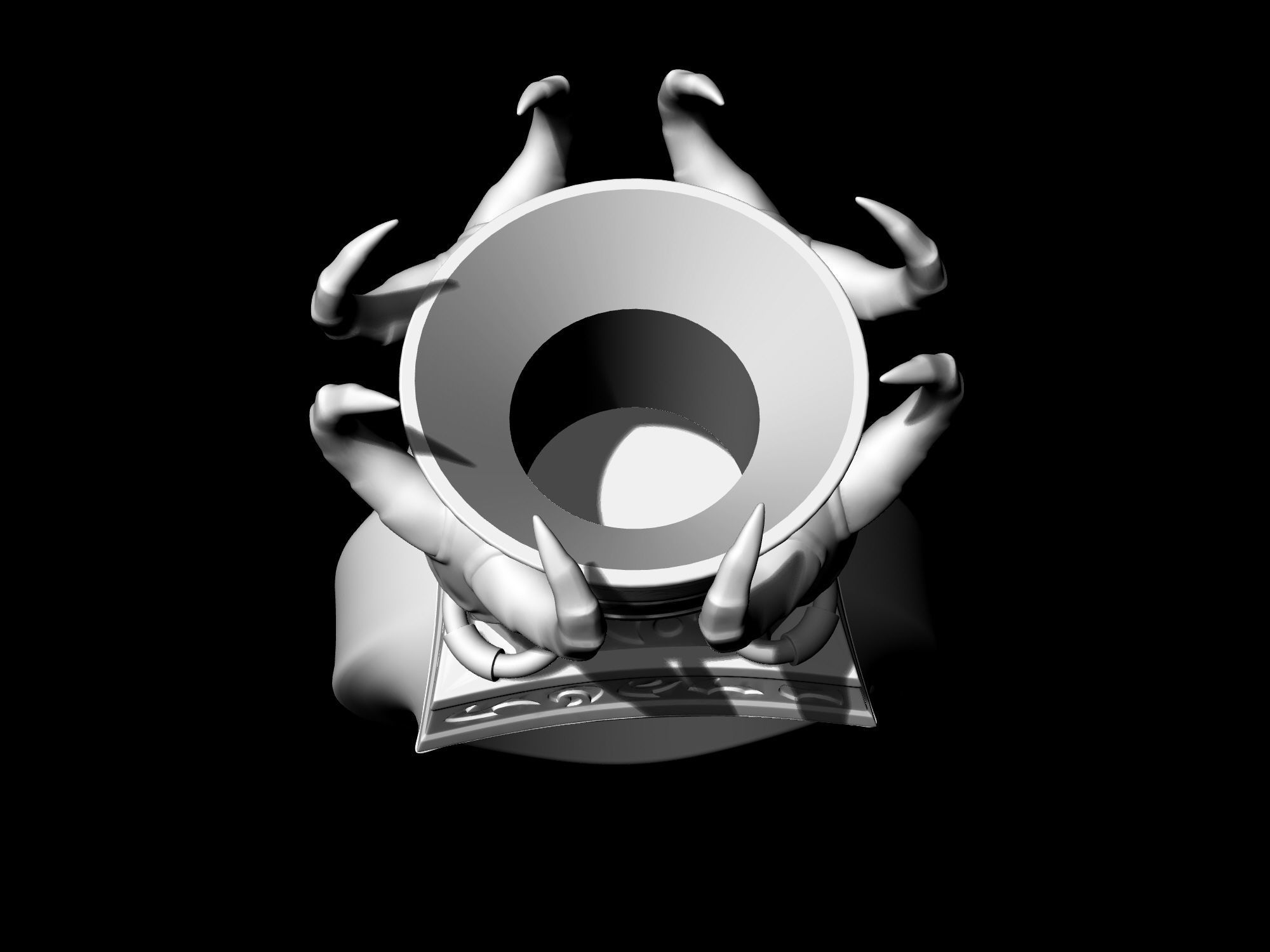 Skulls from the hell-Ring 3D print model_12