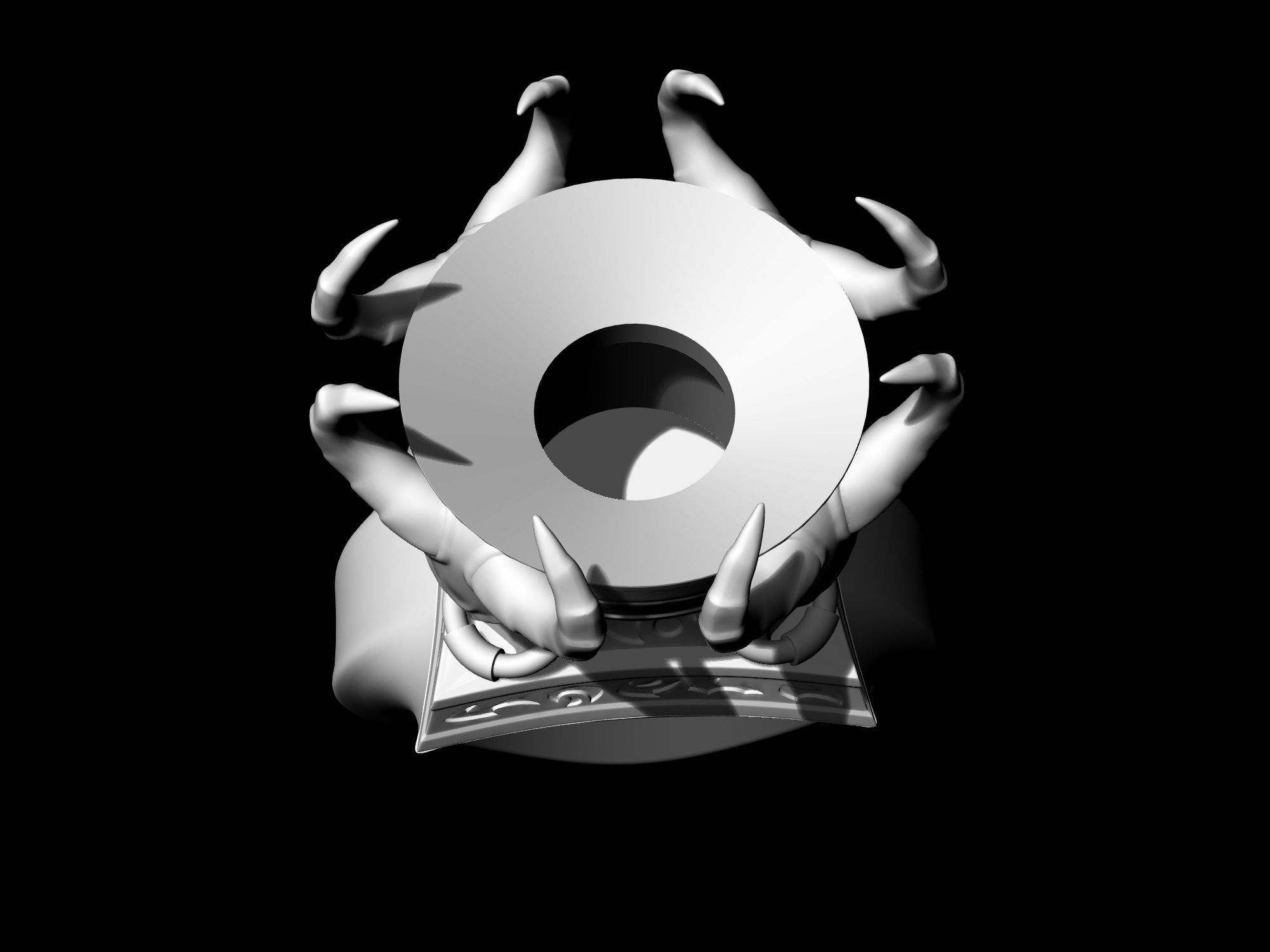 Skulls from the hell-Ring 3D print model_13