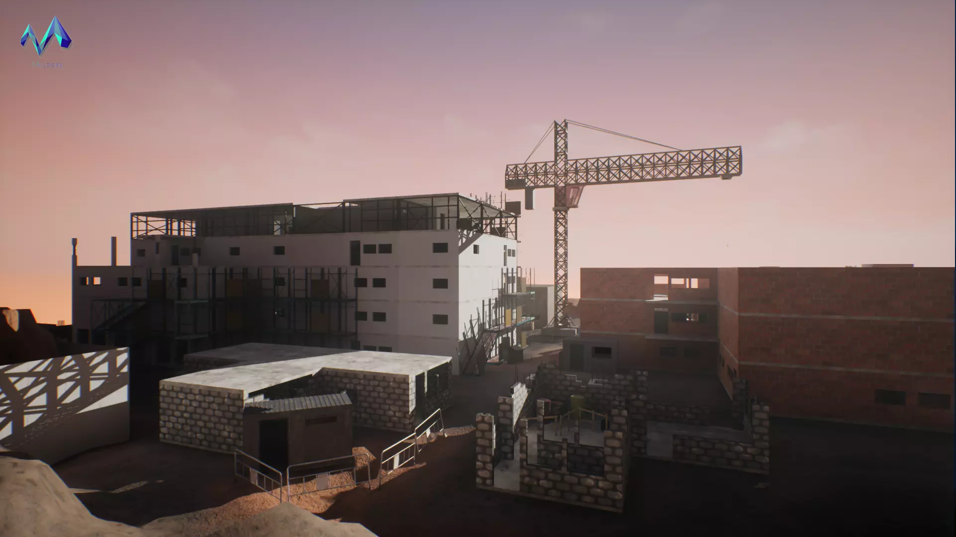 Modular Construction Site by Molendini Low-poly 3D model