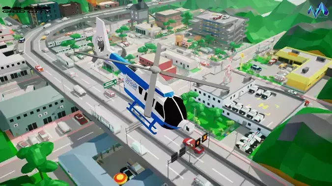 Low Poly City II by Molendini