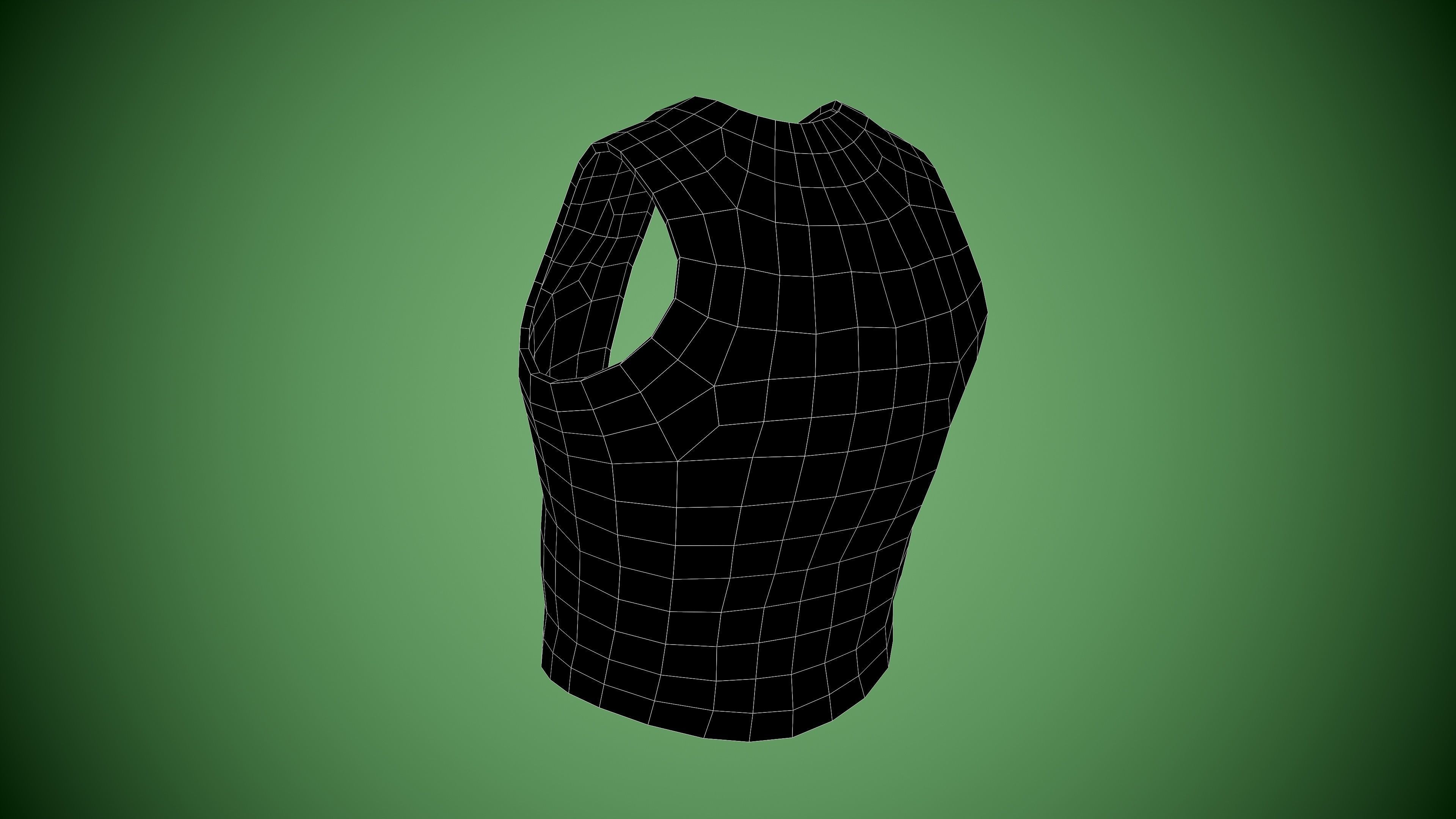 Vest low-poly Low-poly 3D model_21