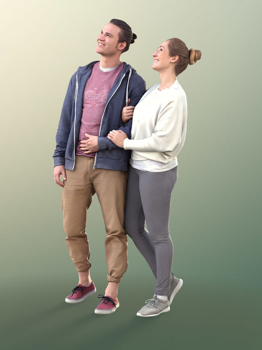 Marcel Rebecca 10581 - Couple Standing  3D model_3