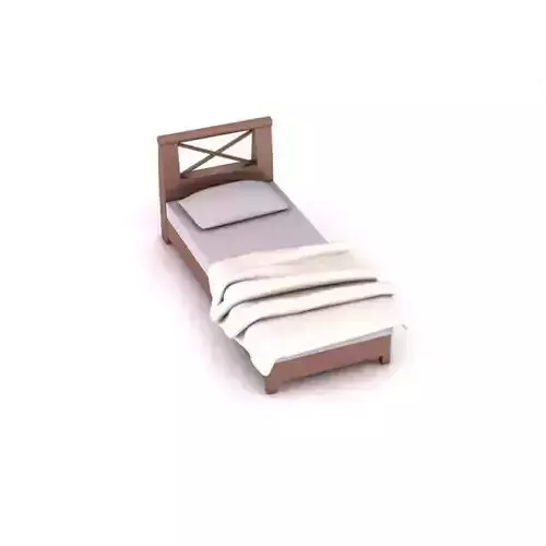 Single Light Wooden Bed