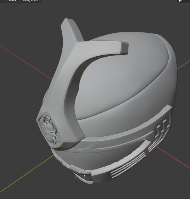 Kabuto Raiger 3D printable Helmet 3D print model_10