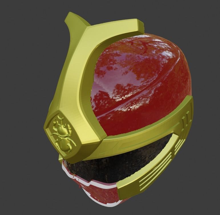 Kabuto Raiger 3D printable Helmet 3D print model_4