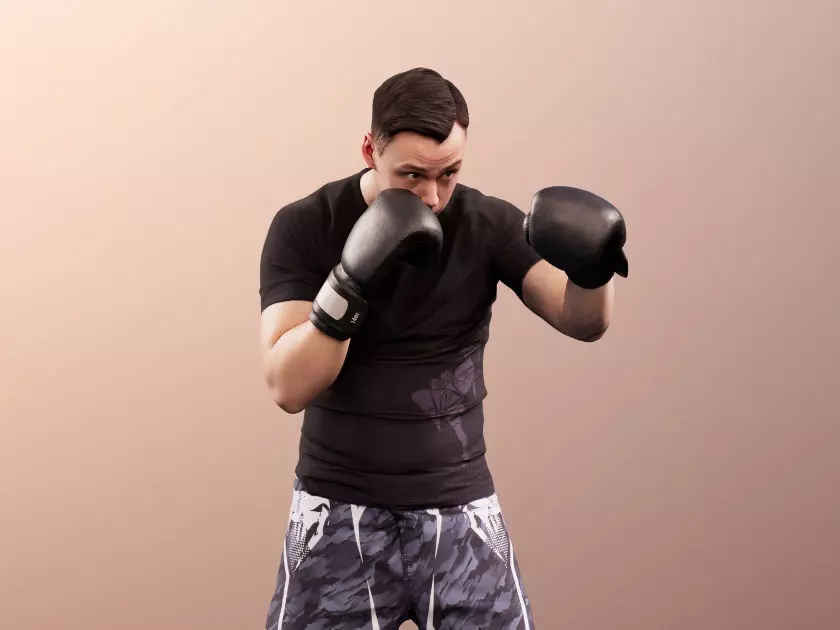Nick 11550 - Young Man Boxing 3D model