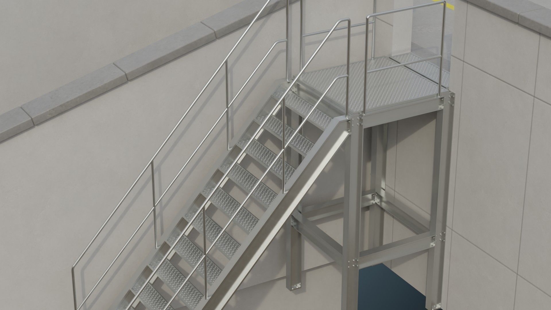 Entrance 2A Low-poly 3D model_7