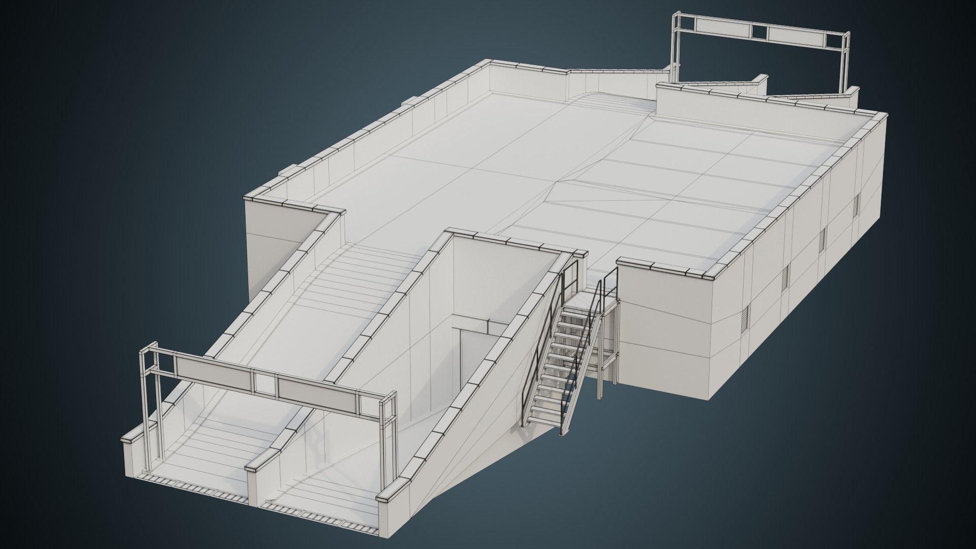 Entrance 2A Low-poly 3D model_9