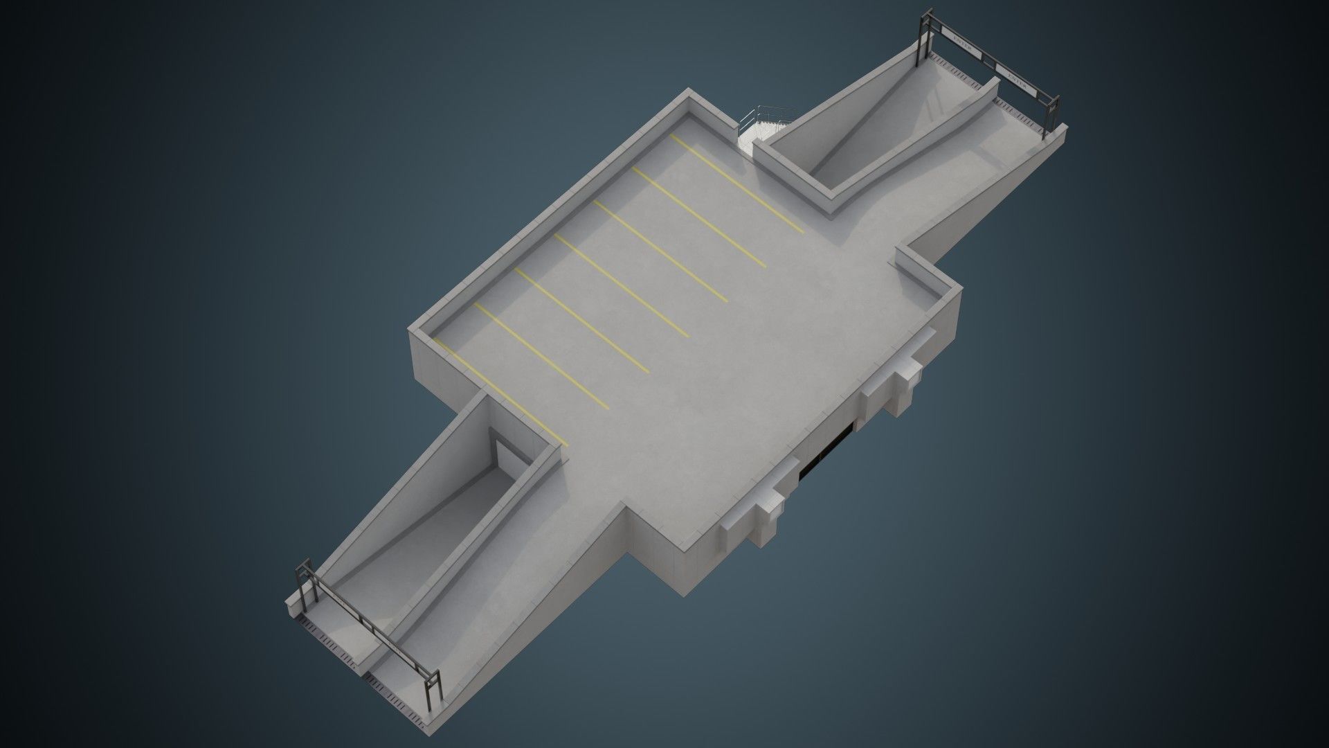 Entrance 2A Low-poly 3D model_3