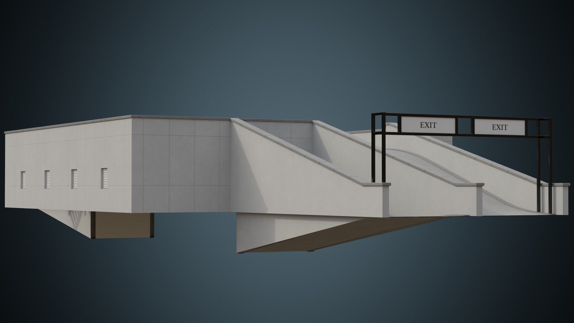 Entrance 2A Low-poly 3D model_4