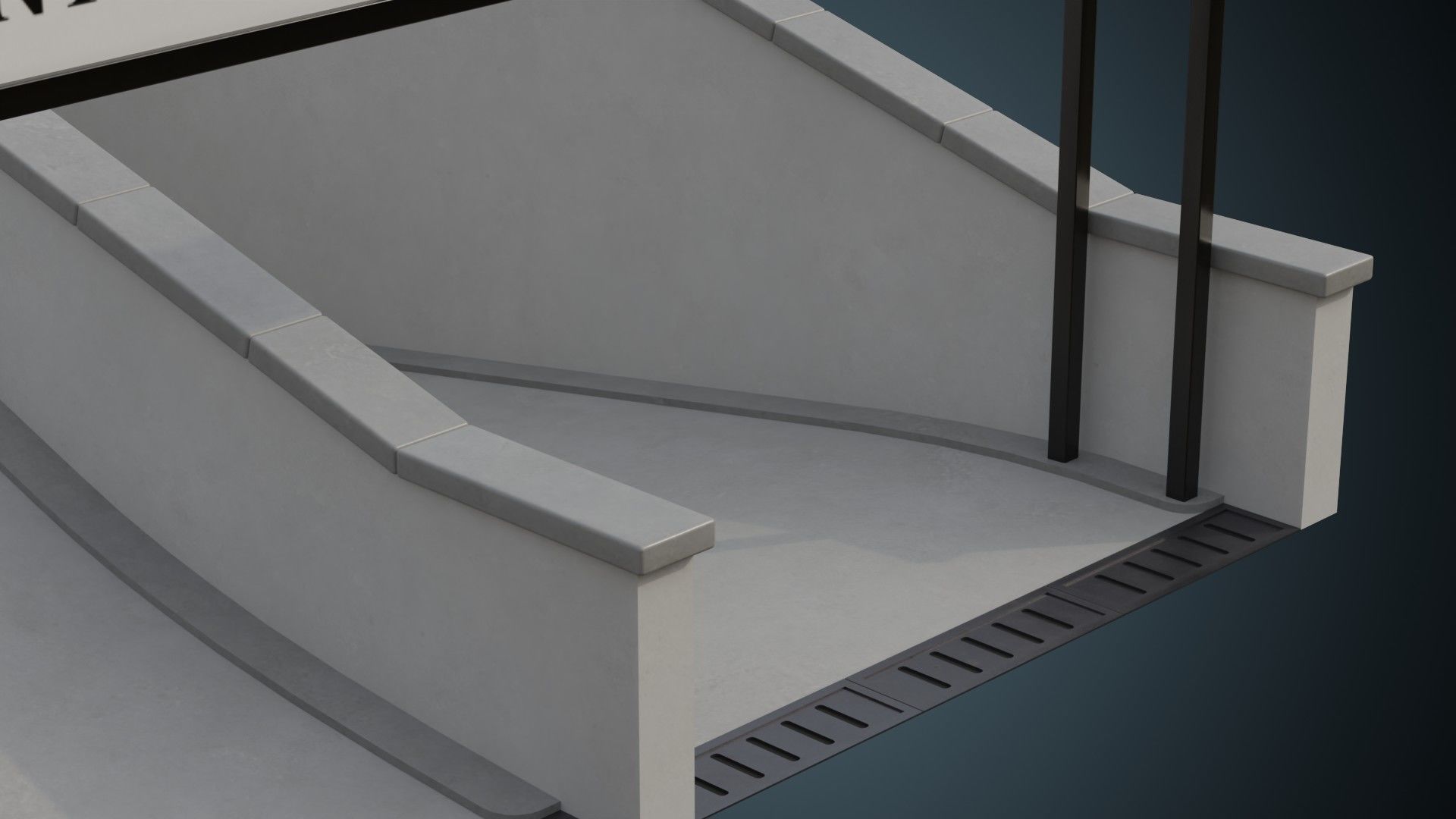 Entrance 2A Low-poly 3D model_6