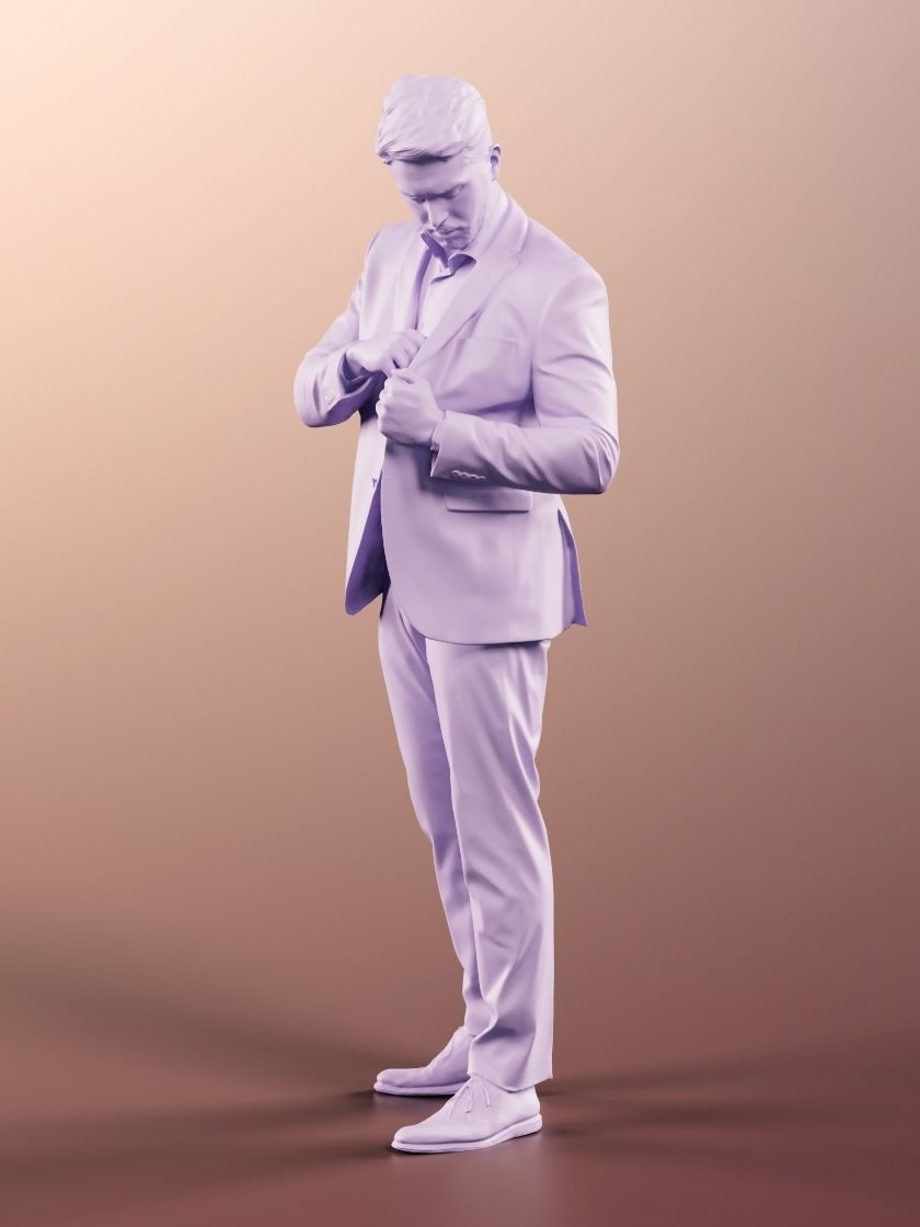 Kilian 11588 - Business Man In Blue Suit 3D model_5