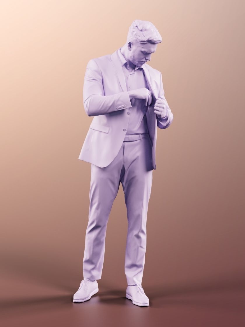 Kilian 11588 - Business Man In Blue Suit 3D model_4